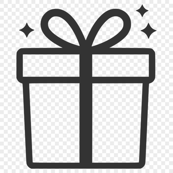 Customizable Present Vector Art A simple gift box with a ribbon and bow, designed as a vector graphic for commercial or personal use.