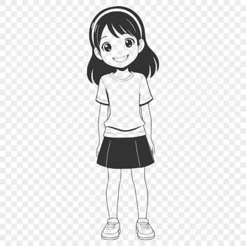 A high-quality SVG design of a young girl.