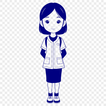 Girl silhouette designed as a scalable graphic image.