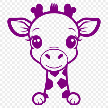 A detailed illustration of a giraffe, suitable for vector art and digital designs.