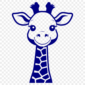 A vector illustration of a giraffe in a natural habitat setting, suitable for graphic design and digital art.