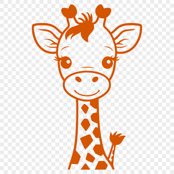 A high-quality illustration of a giraffe, suitable for commercial or personal use in various design projects.