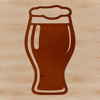 An SVG illustration of a beer glass filled with frothy liquid.