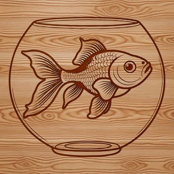 A vector illustration of a single goldfish, suitable for personal or commercial use.