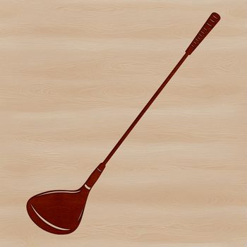 Illustrated golf club icon featuring a classic golf design in vector format.