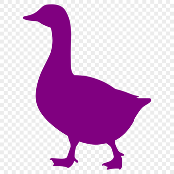 A vector illustration of a goose in silhouette form, suitable for cutting machines and digital designs.