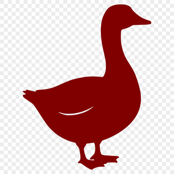 Vector graphic representation of a white bird with long neck and legs.