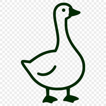 A detailed illustration of a goose in a vector format.