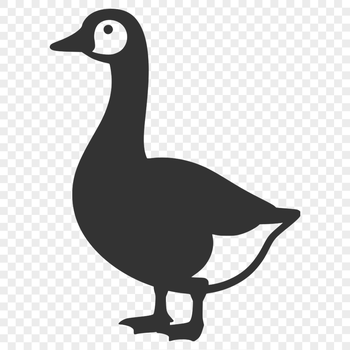 A silhouette of a goose in vector format, suitable for cutting machines or laser engraving.