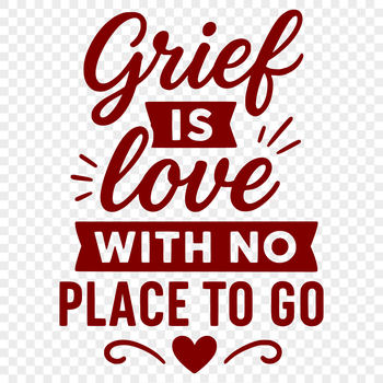 A poignant quote about grief and loss in a simple vector design.