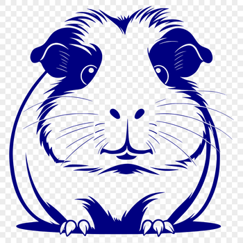 A high-quality vector illustration of a guinea pig in a natural setting.