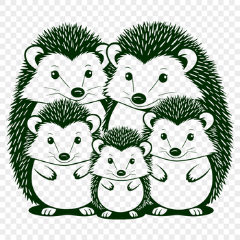 A cute, cartoon hedgehog illustration in vector format.