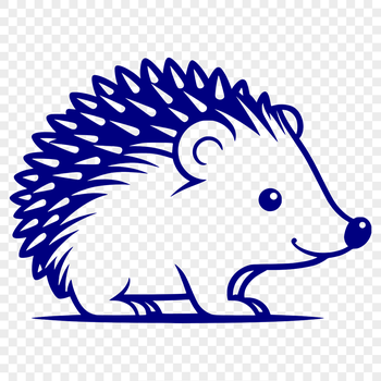 A digital illustration of a hedgehog, suitable for vector graphics and design applications.