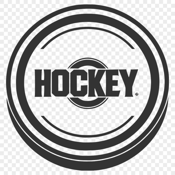 A detailed illustration of an ice hockey puck on a white background.