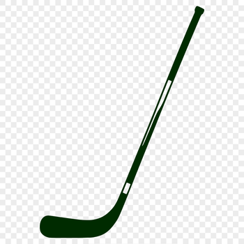 A hockey stick graphic illustration used in various design projects.