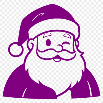 Free SVG Santa Claus Design A digital illustration of a classic Father Christmas figure in red and white.