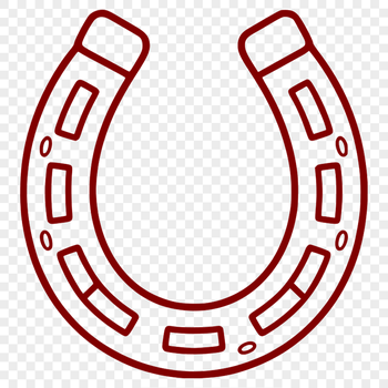 Horse shoe SVG template for web design and laser engraving