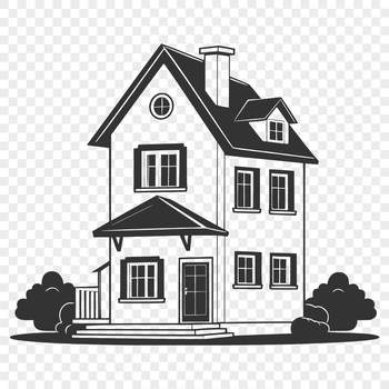 A simple house illustration in vector format.