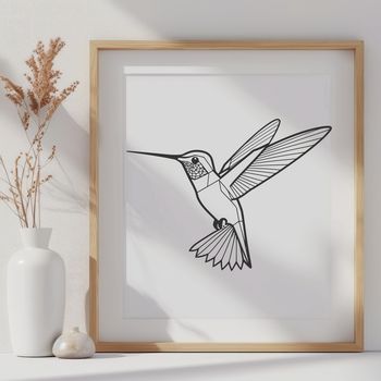 A colorful hummingbird illustration created as a vector art design.