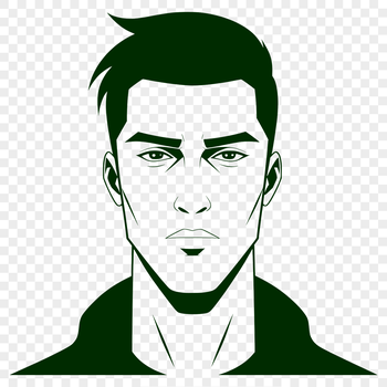 An SVG vector graphic of a man's profile, suitable for digital designs.