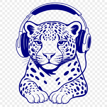 A majestic big cat design featuring a jaguar in a striking pose, suitable for vector art projects.