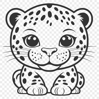 Vector illustration of a jaguar, a big cat with distinctive spots, suitable for digital designs.