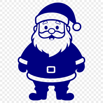 Illustration of a jovial Father Christmas character in a festive holiday setting.