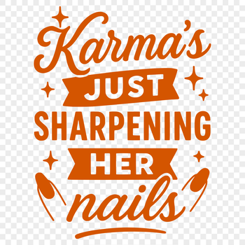 A vector graphic quote about karma featuring inspirational text in a clean design suitable for commercial or personal use.