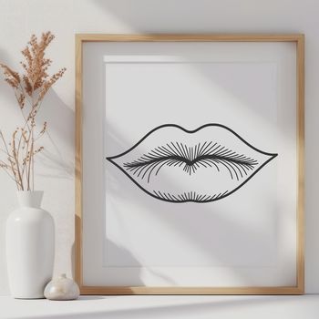 Close-up view of the human mouth, highlighting the shape and contours of the upper and lower lips.