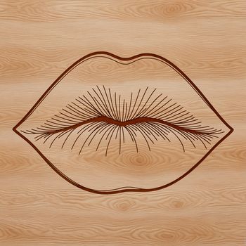 Anatomic representation of the lips, created as a scalable vector graphic.