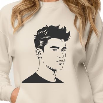 A male figure designed as vector art, suitable for various uses.