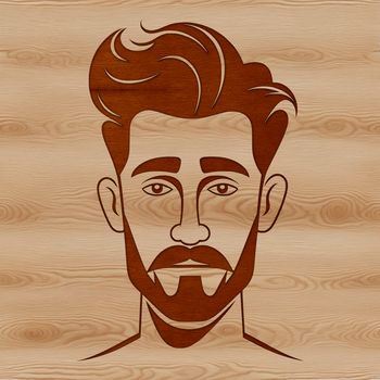 Male figure designed as vector art for graphic design and cutting machine projects.