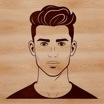 A male silhouette in vector format, suitable for various cutting machines and design software.