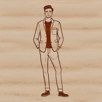 A generic illustration of a male figure in a neutral pose.