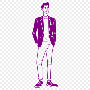 A man is illustrated in this scalable vector graphic.
