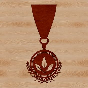 A vector representation of a medal, suitable for digital use in various formats such as PNG or PDF.