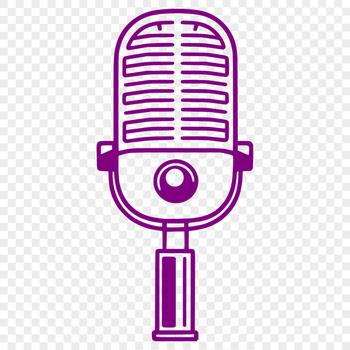 High-quality SVG icon of a microphone, ideal for vector art designs and digital projects.