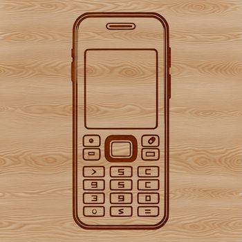 A minimalist illustration of a smartphone with sleek design and modern lines.