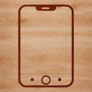 A high-quality illustration of a modern cell phone with detailed design elements.