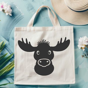 A detailed digital depiction of a moose animal, suitable for various design applications.
