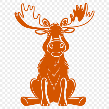 A detailed illustration of a large wild animal with antlers, suitable for vector design and commercial or personal projects.