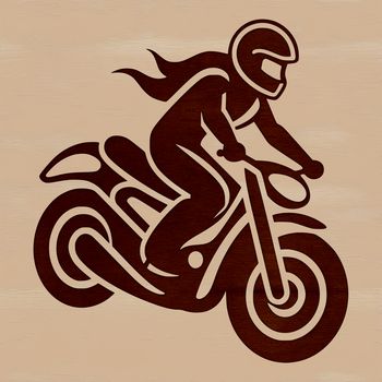 A high-resolution vector art image of a motorbike, ideal for use in various digital applications.