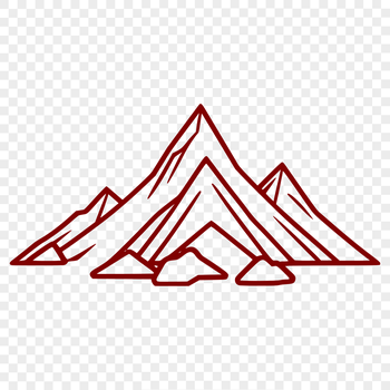 A 2D representation of a mountain landscape, created as a scalable vector graphic for digital use.