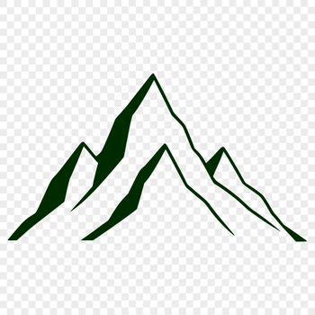 Illustrated vector design of a majestic mountain landscape.