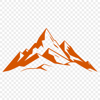 Mountain landscape design element in SVG vector format