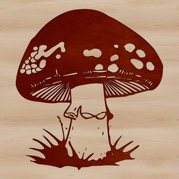 A vector graphic of a single mushroom in various formats including SVG.