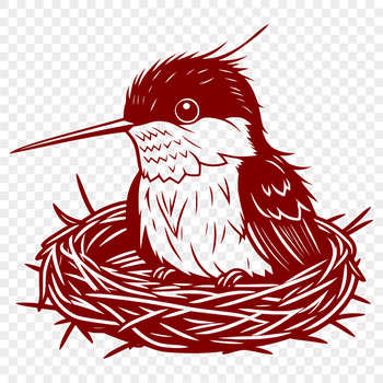 A vector graphic representation of a hummingbird, highlighting its delicate features and intricate details.