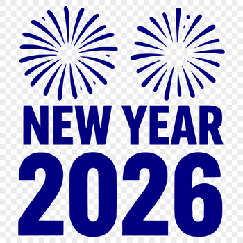 A minimalist vector illustration of the New Year 2026 with quotes and decorative elements.
