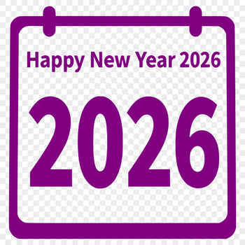 New year celebration background with inspirational quotes and clock striking midnight in 2026.