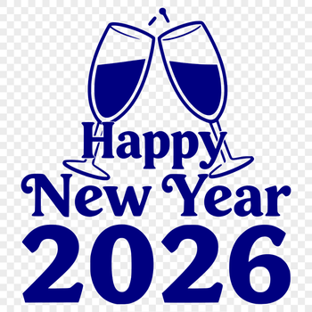 A minimalist vector illustration of the New Year 2026 with inspiring quotes.